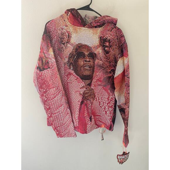 New Brand X Studios Limited Edition Sp5der Young Thug Tapestry Hoodie Size Large - Picture 1 of 4